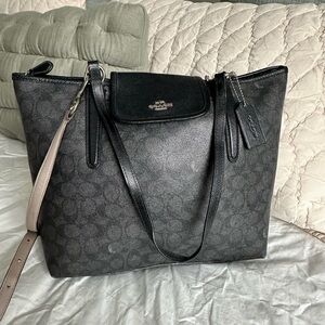 Coach Black Leather Tote